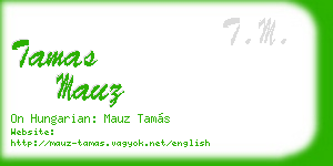 tamas mauz business card